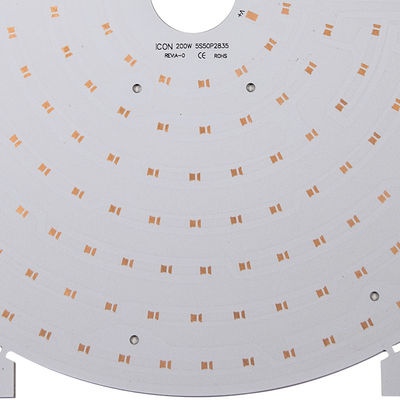 Min PTH Bakır Kalınlığı 25um LED PCB Kartı 24w Yuvarlak LED Panel