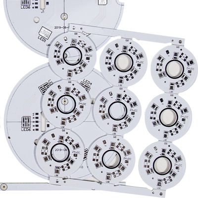 LED Aydınlatma için Beyaz Lehim Maskesi Alüminyum Tek Taraflı PCB'ler SMT